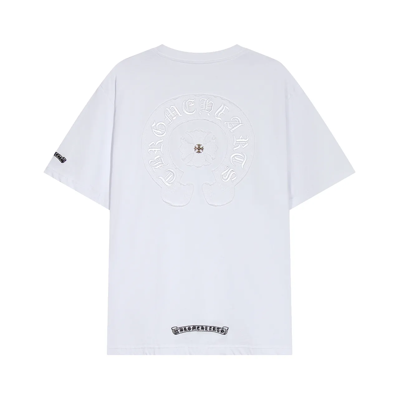 P150 Chrome Hearts Chrome Hearts Classic Sanskrit Horseshoe LOGO Embroidered Metal Size: SMLXL Color: Black White Gray